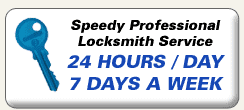 Speedy Professional Locksmith Sevices are available 24 hours a day 7 days a week.
